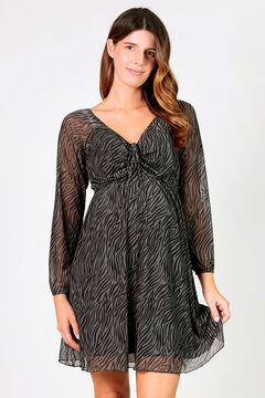 Womensecret Printed maternity dress with gathered bust  noir