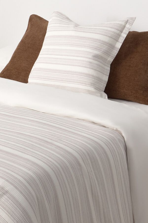 Textura Textured duvet cover nude