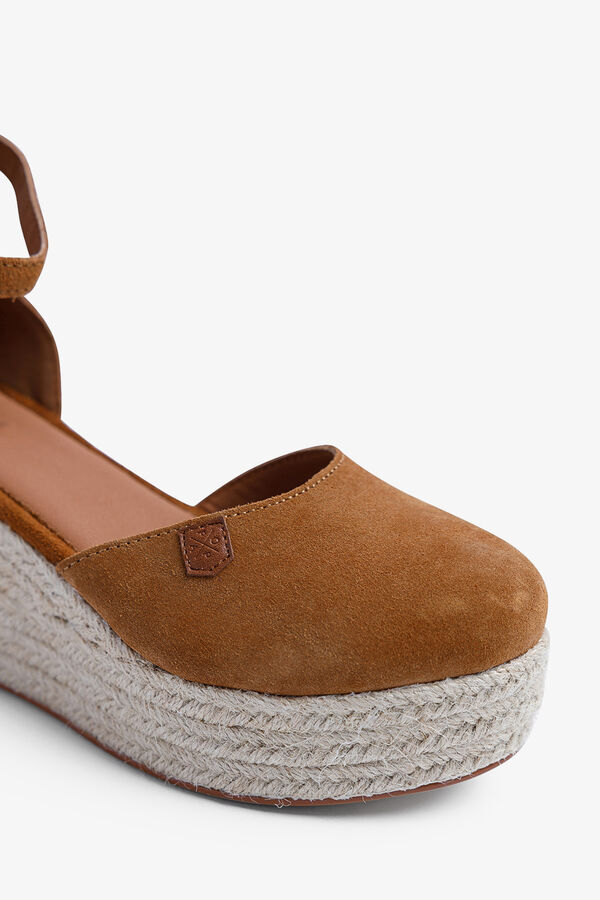 Popa Niskie koturny Cantalar z zamszu brązowy