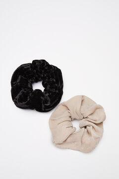 Womensecret 2-pack black and gold scrunchies printed