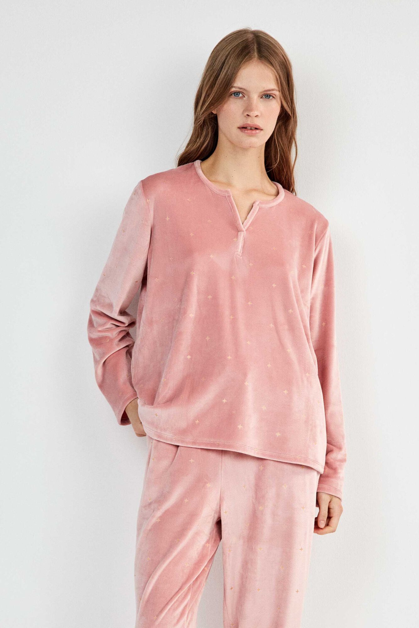 Gisela Elastic fleece pyjamas