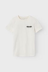 Womensecret Boys' T-shirt with embossed letter detail blanc