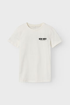 Womensecret T-Shirt für Jungen mit Buchstaben in Relief-Optik Weiß