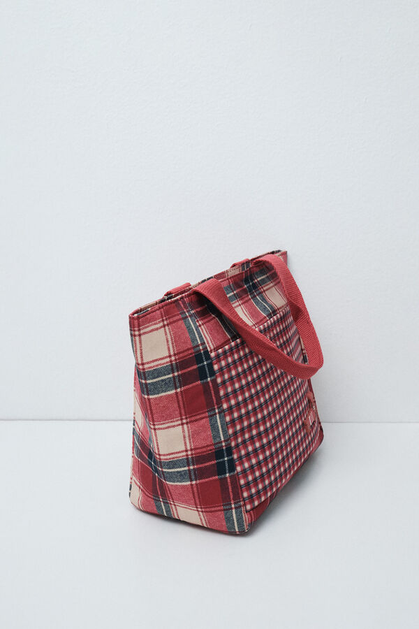 Women'secret Red plaid lunch bag printed