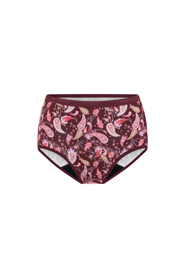Modibodi Braga Menstrual Alta Bamb&uacute; Flujo Abundante Red estampado