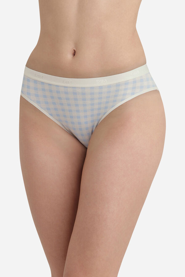 DIM Pack de 3 slips de algod&oacute;n el&aacute;stico con estampados blanco