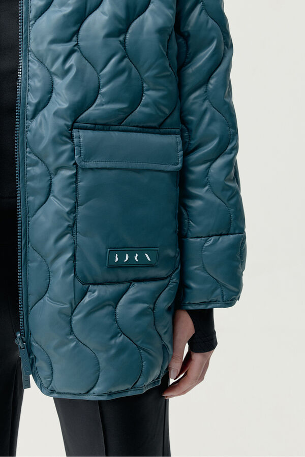 Born Living Yoga Sportjacke Yasu Stick/Winter Ecru mit Print