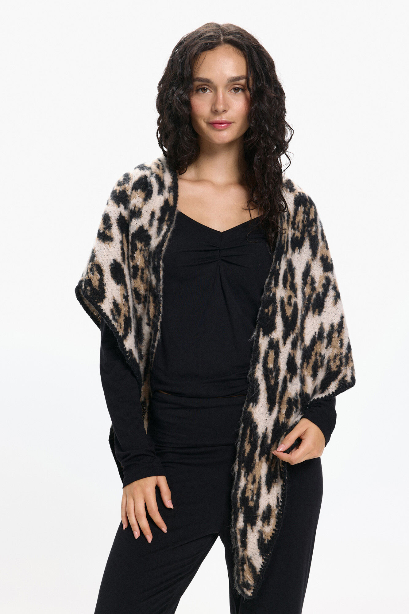 Pieces Bufanda Corta Animal Print
