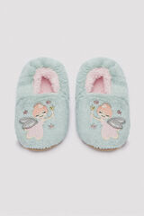 Penti Chinelos de quarto de casa para meninas azul