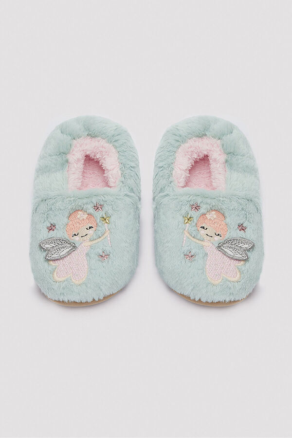 Penti Chinelos de quarto de casa para meninas azul