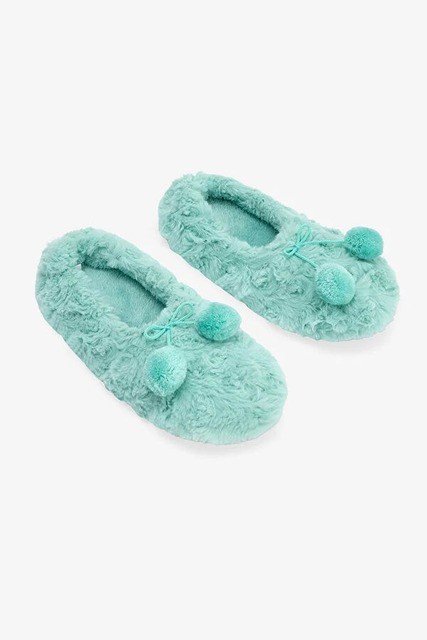Penti Cozy Pumpom Booties green