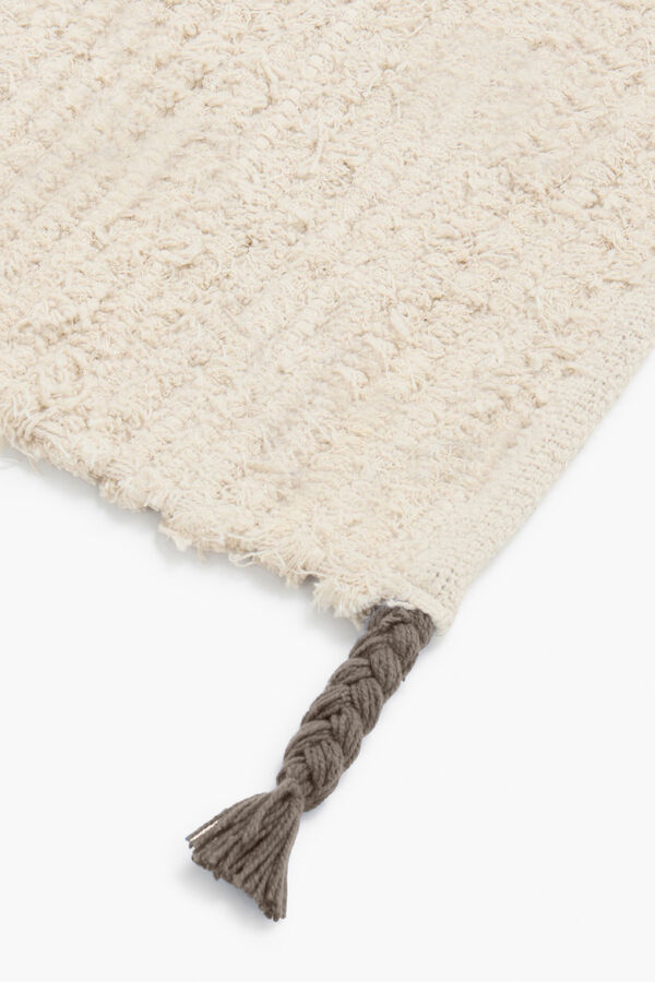Calma House Alfombra de algod&oacute;n flameado Mayo beige