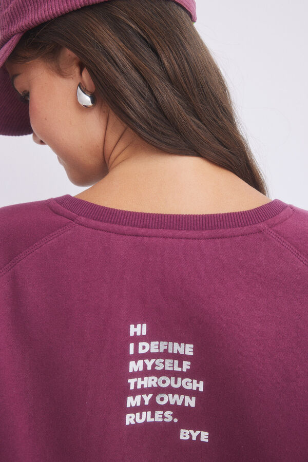 Womensecret Wine logo plush sweatshirt red