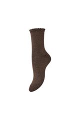 Pieces Einfarbige Lurex-Socken Grau