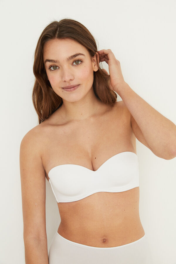 Women'secret ELEGANT Microfibre strapless bra white