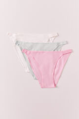 Women'secret Pack 3 classic cotton mix logo panties white