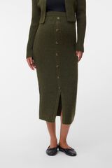Mamalicious Maternity knit skirt with buttons green