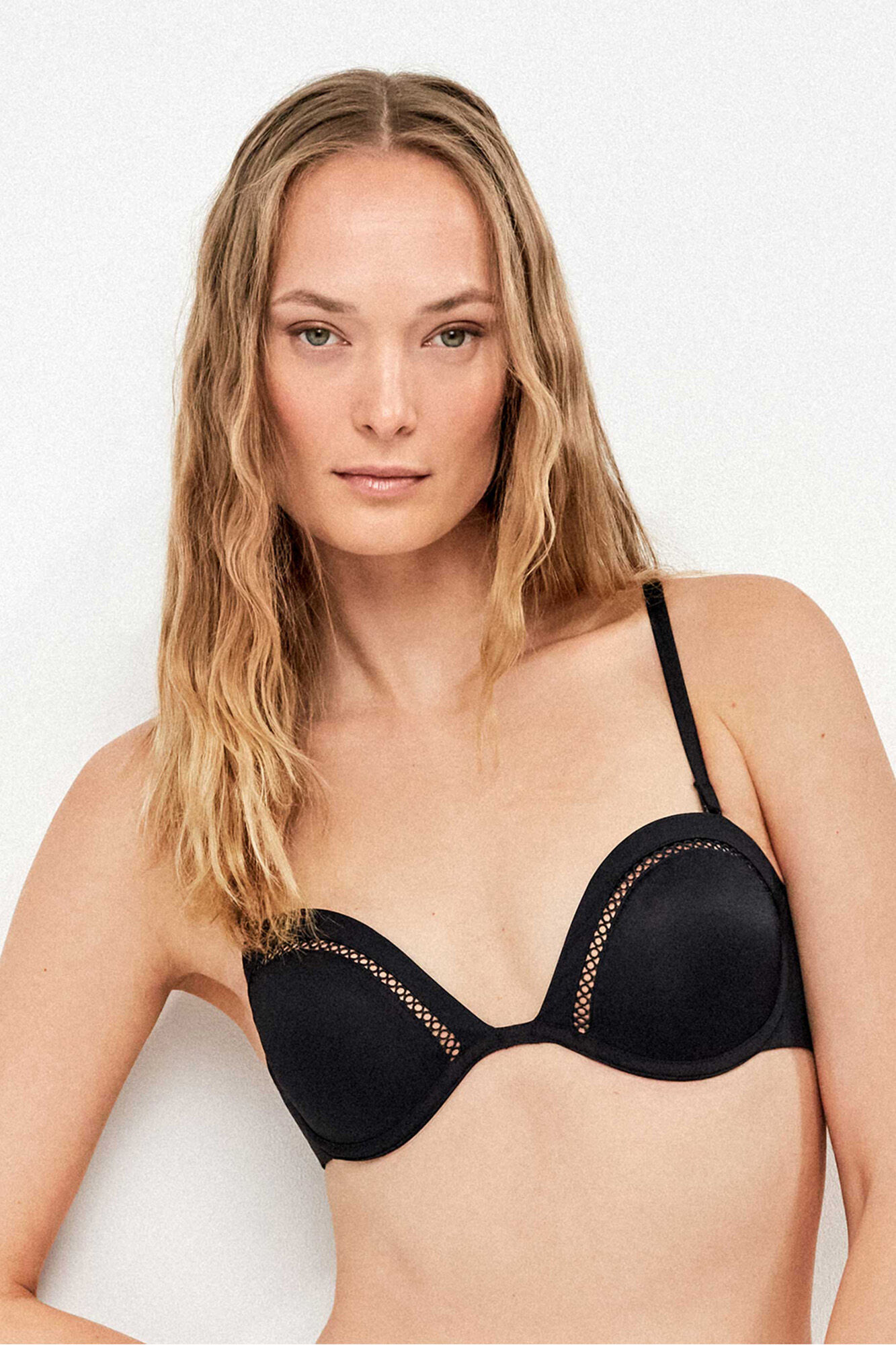 Gisela Tief ausgeschnittenes Bandeau-Bikinitop