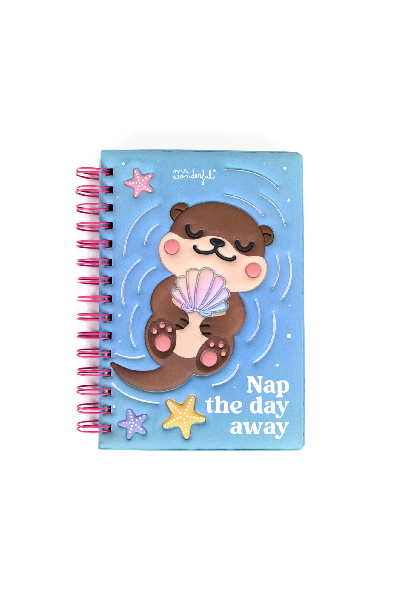 Mr. Wonderful Libreta A5 con squishy Lazy nutria - Nap the day away