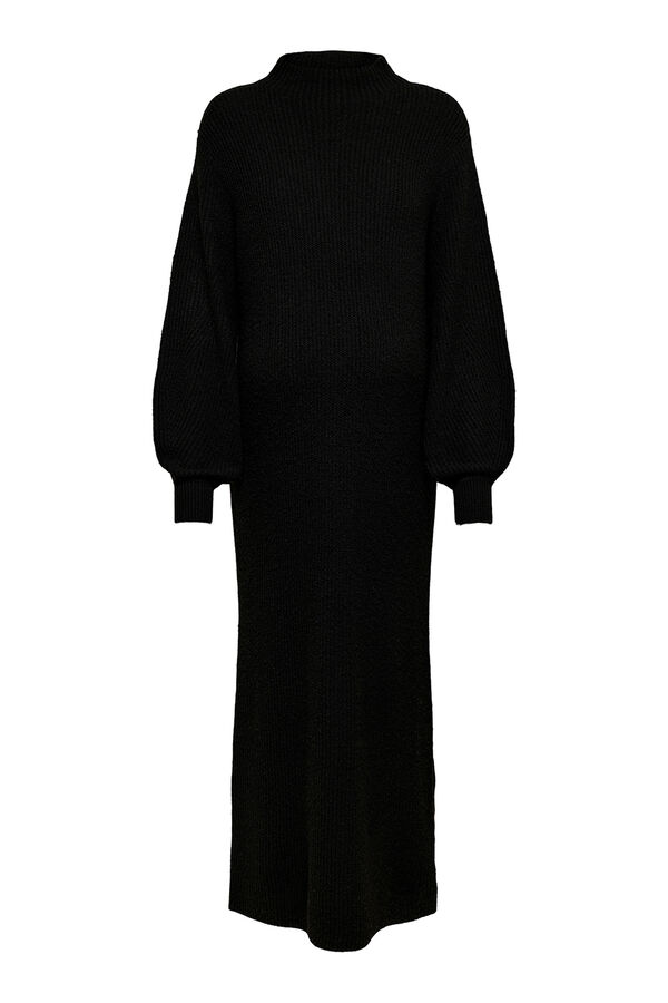 Only Maternity Vestido largo de canal&eacute; maternity  negro