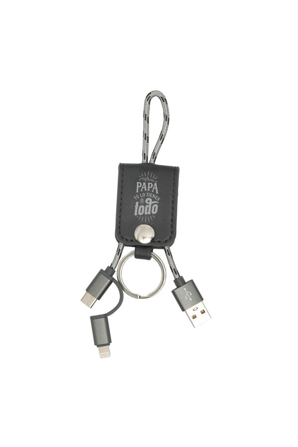 Mr. Wonderful Llavero con cargador para m&oacute;vil - Pap&aacute;, t&uacute; lo tienes todo printed