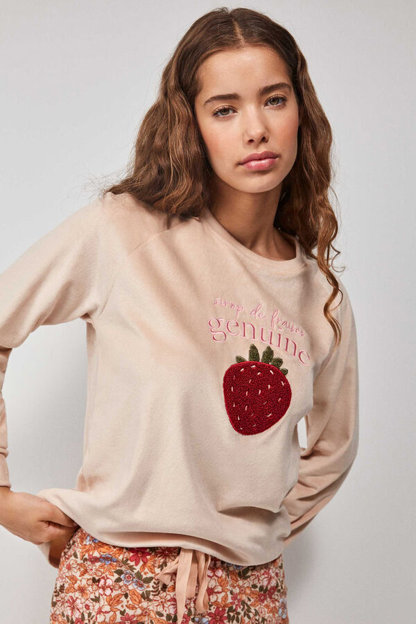 Gisela Micro fleece fabric pajamas pink