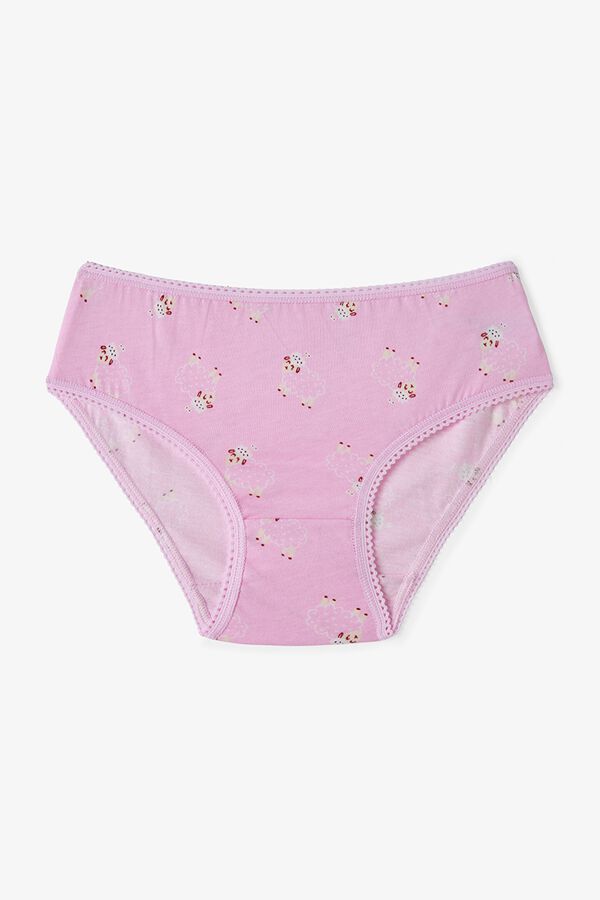 Penti Lot de 5 culottes classiques animaux rose