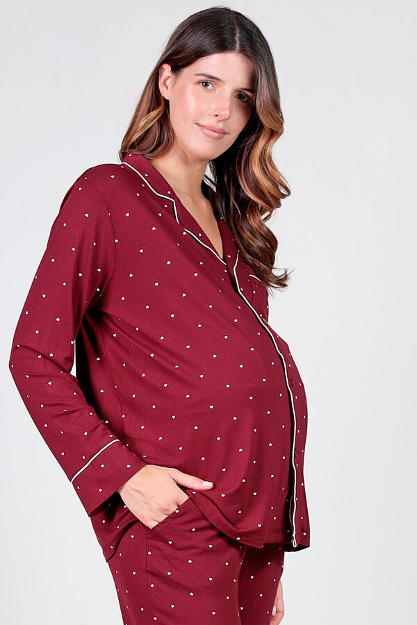 Womensecret Maternity pyjama set with hearts printed