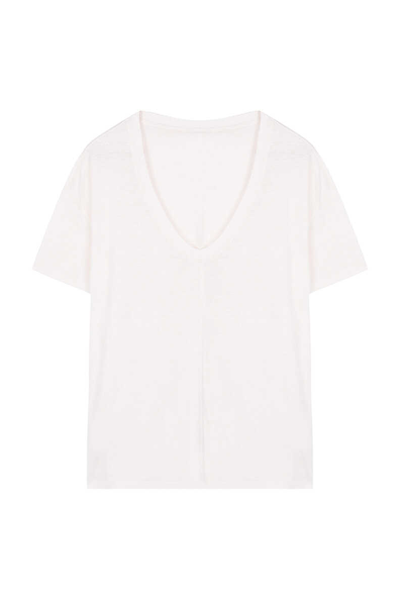 Womensecret White short sleeve T-shirt beige