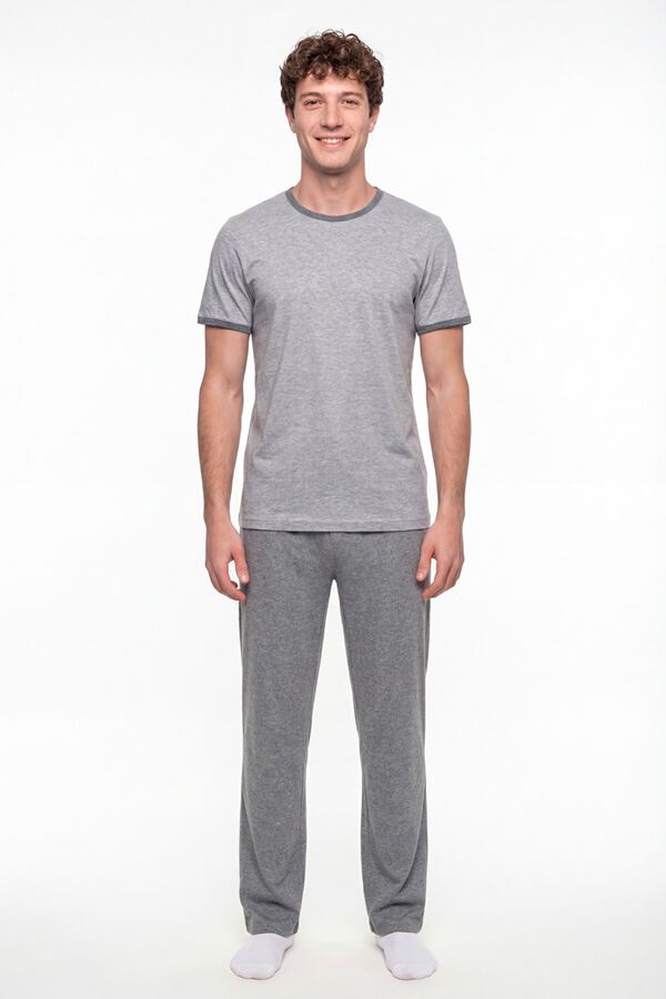 Penti Plain short sleeve long pyjamas set printed