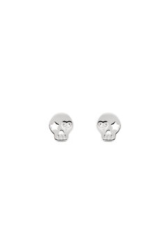 Womensecret Silver Skull Earrings grey