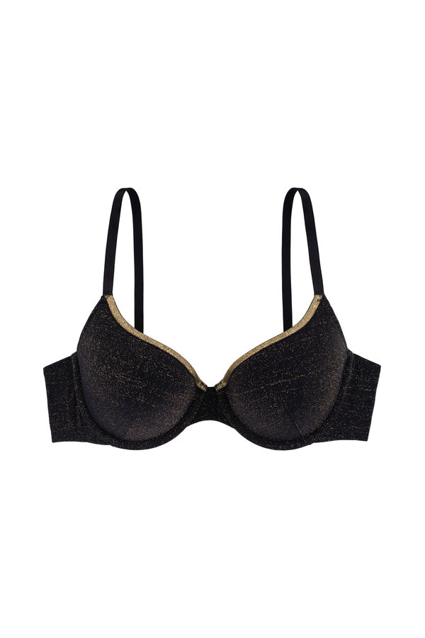 Dorina Sujetador cl&aacute;sico con detalles dorados negro