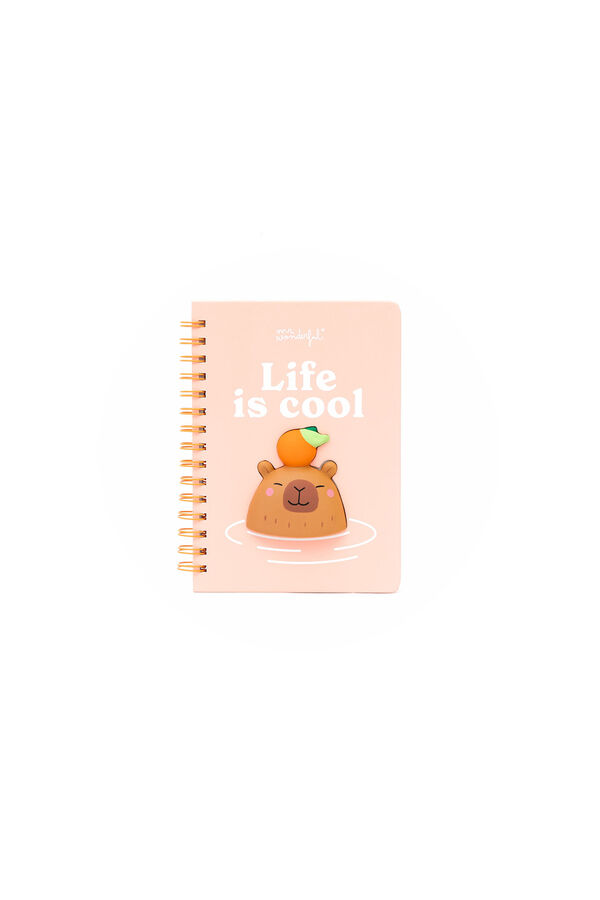 Mr. Wonderful Libreta A5 3D squishy capibara - Life is cool estampado