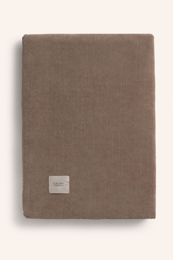 Calma House Xadrez quente com costura Adel marrom cru