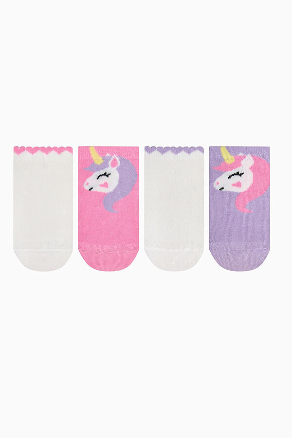Penti Pack of 4 unicorn socks imprim&eacute;