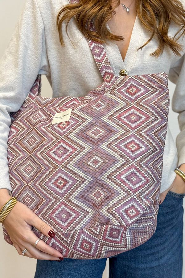 De La Mur Bolsa Grande Cremallera Nana morado/lila