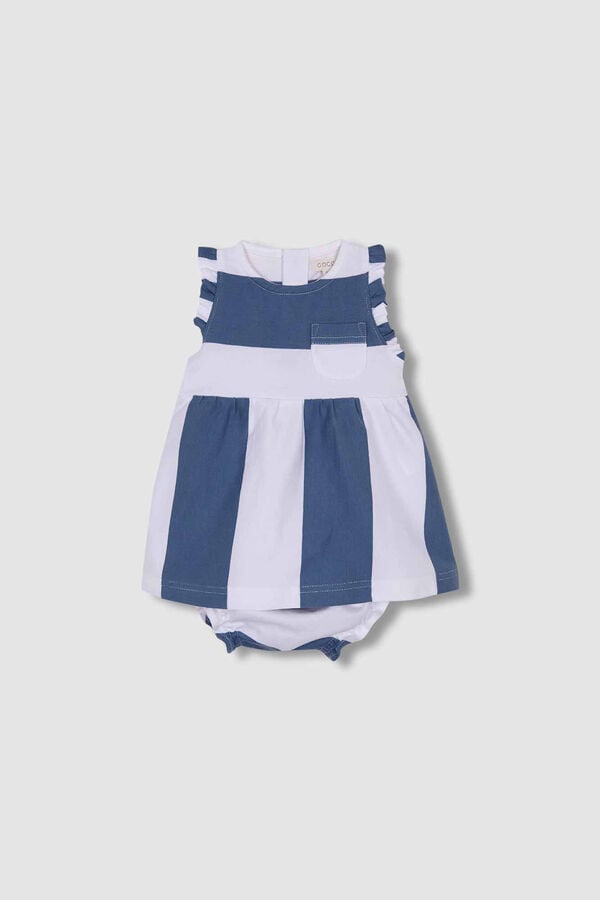Womensecret Long striped dress in blue blue