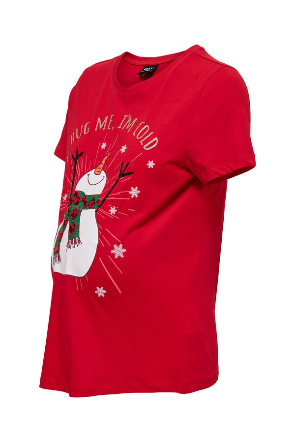 Womensecret Christmas maternity T-shirt burgundia