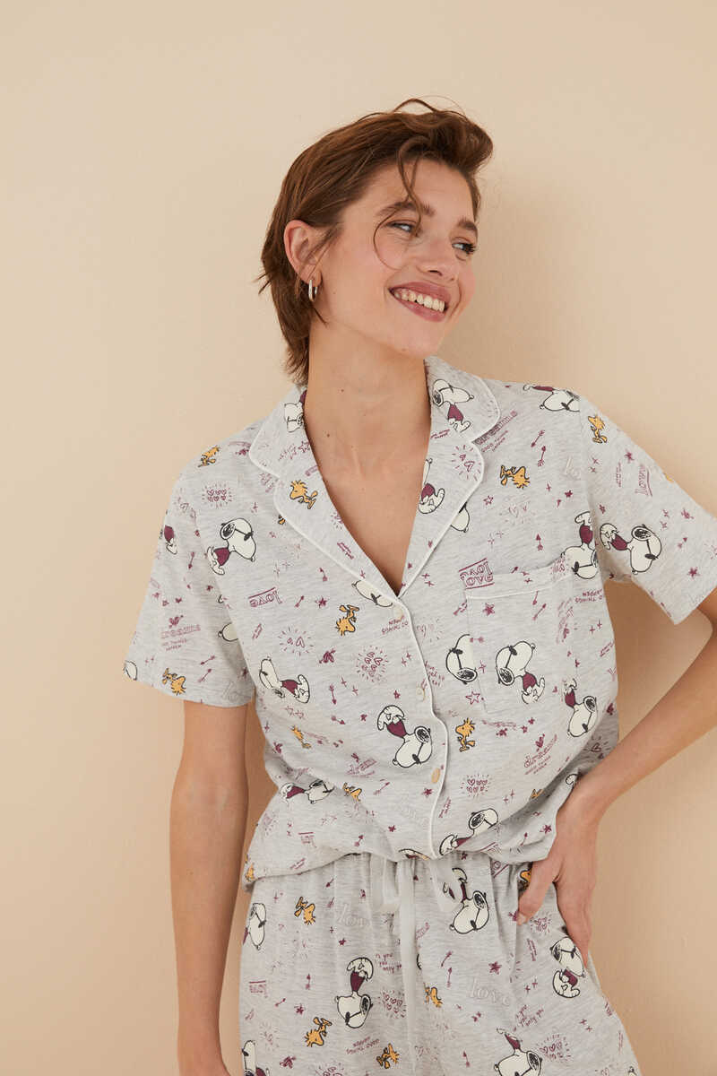 Womensecret Classic 100% cotton Snoopy pyjamas grey