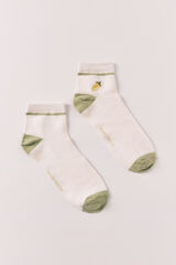 Women'secret Lemon embroidered short socks printed