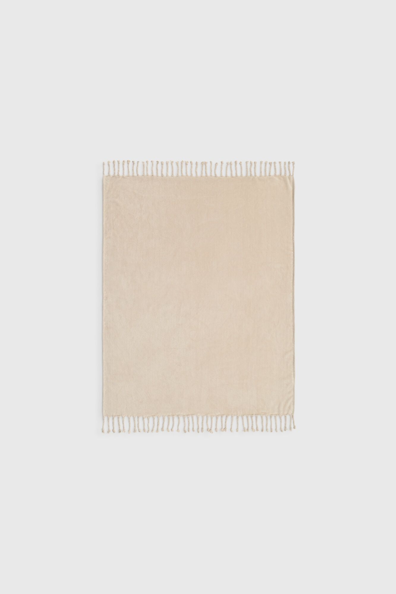 Textura Fleece-Decke mit Fransen