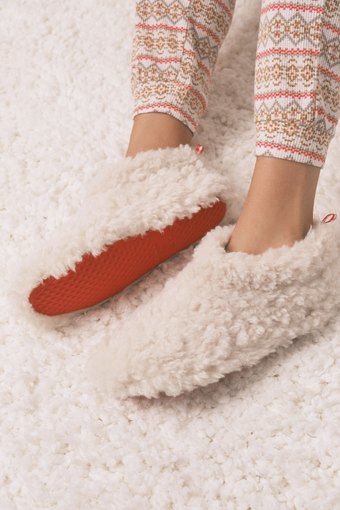 Women'secret Mafalda white fur boots slippers