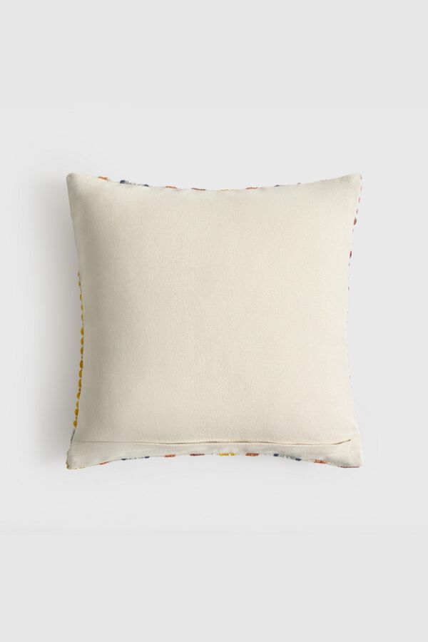 Textura Embroidered striped cushion case printed