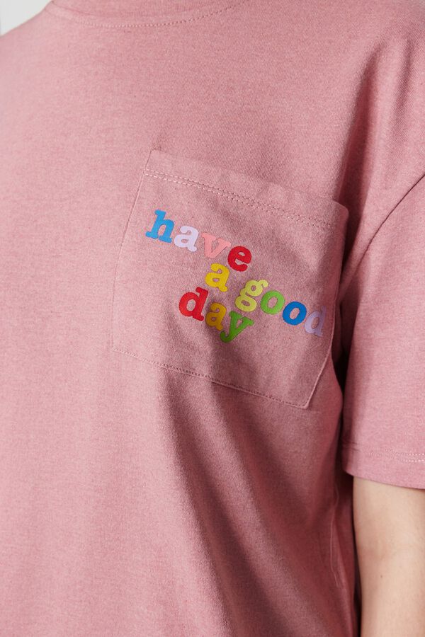 Trendyol Conjunto de pijama corto liso rosa