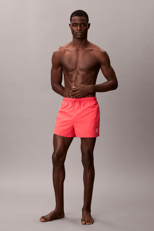 Calvin Klein Ba&ntilde;ador corto cord&oacute;n logo fucsia