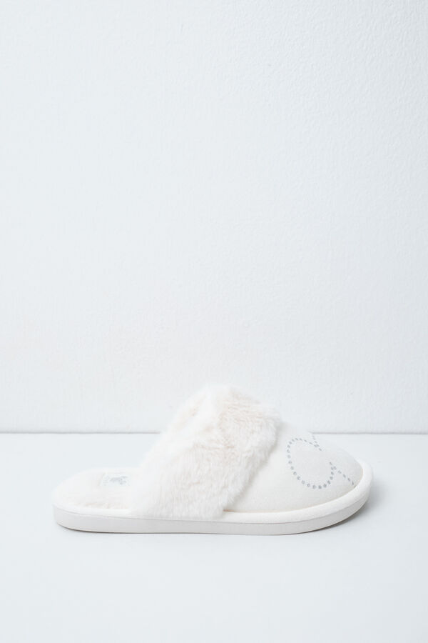 Women'secret Pantoufles en fourrure Mickey beige