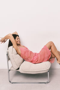 Women'secret Lace midi nightgown with ruffle straps