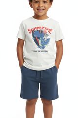 Name it Boy's printed short sleeve T-shirt white