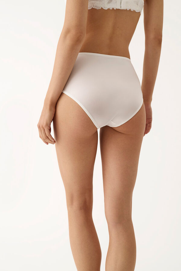 Promise Braga culotte alta encaje floral blanco marfil