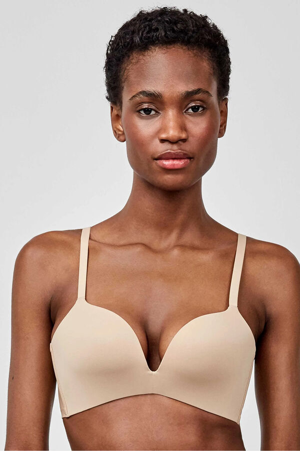 Gisela Sujetador push up escote extremo nude